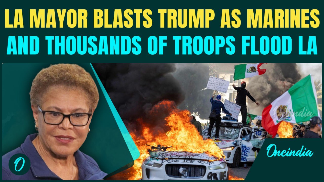 LA Riots Breaking: Mayor Bass Slams Trump’s Marine Invasion as Immigration Protests Turn Volatile