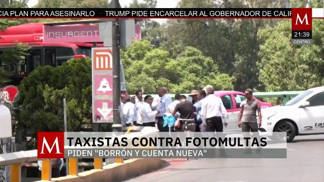 En CdMx, taxistas protestan para exigir que les borren multas