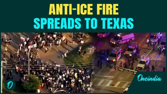 U.S Breaking: After LA Massive Clashes Erupt Between Anti-ICE Protesters and Police In Texas