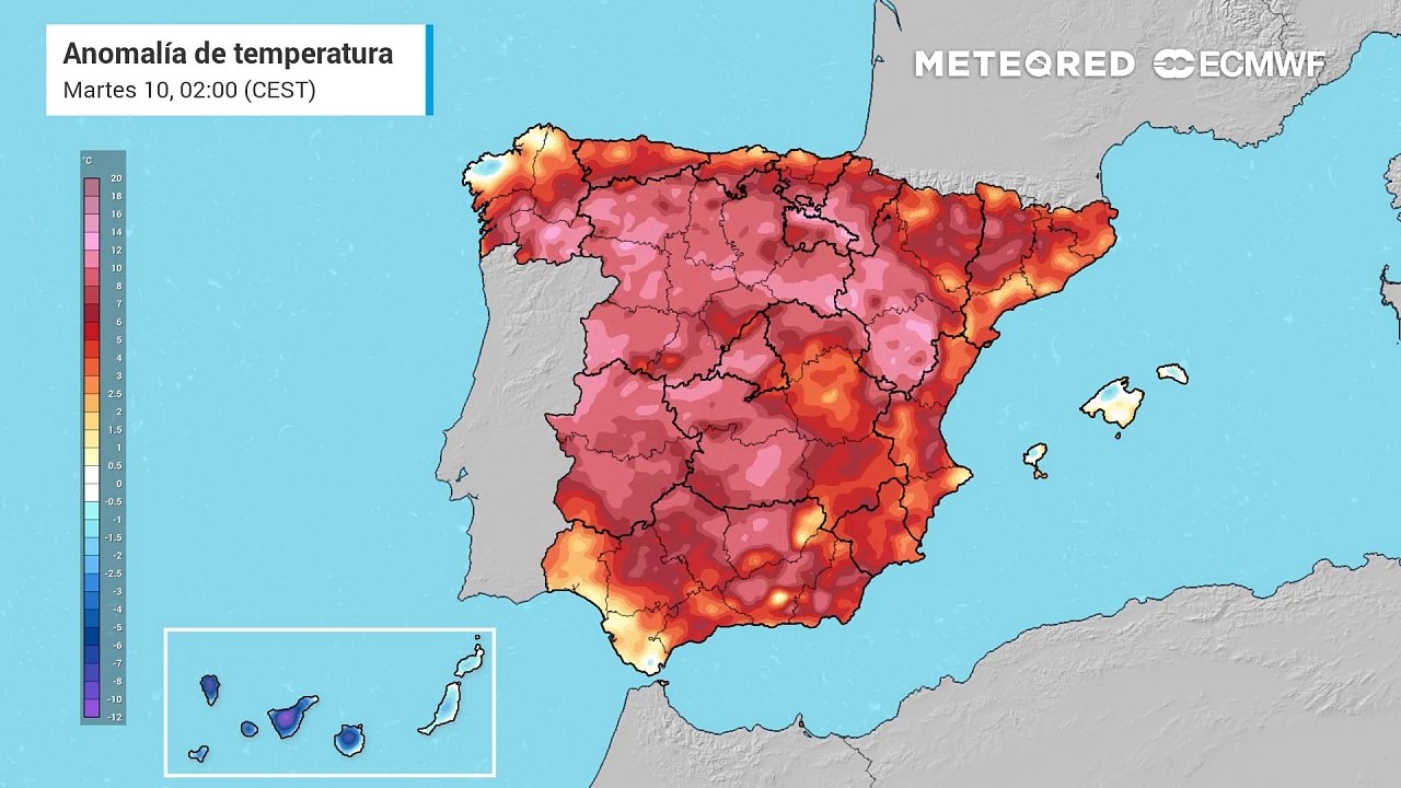 Desplome térmico en la vertiente atlántica peninsular