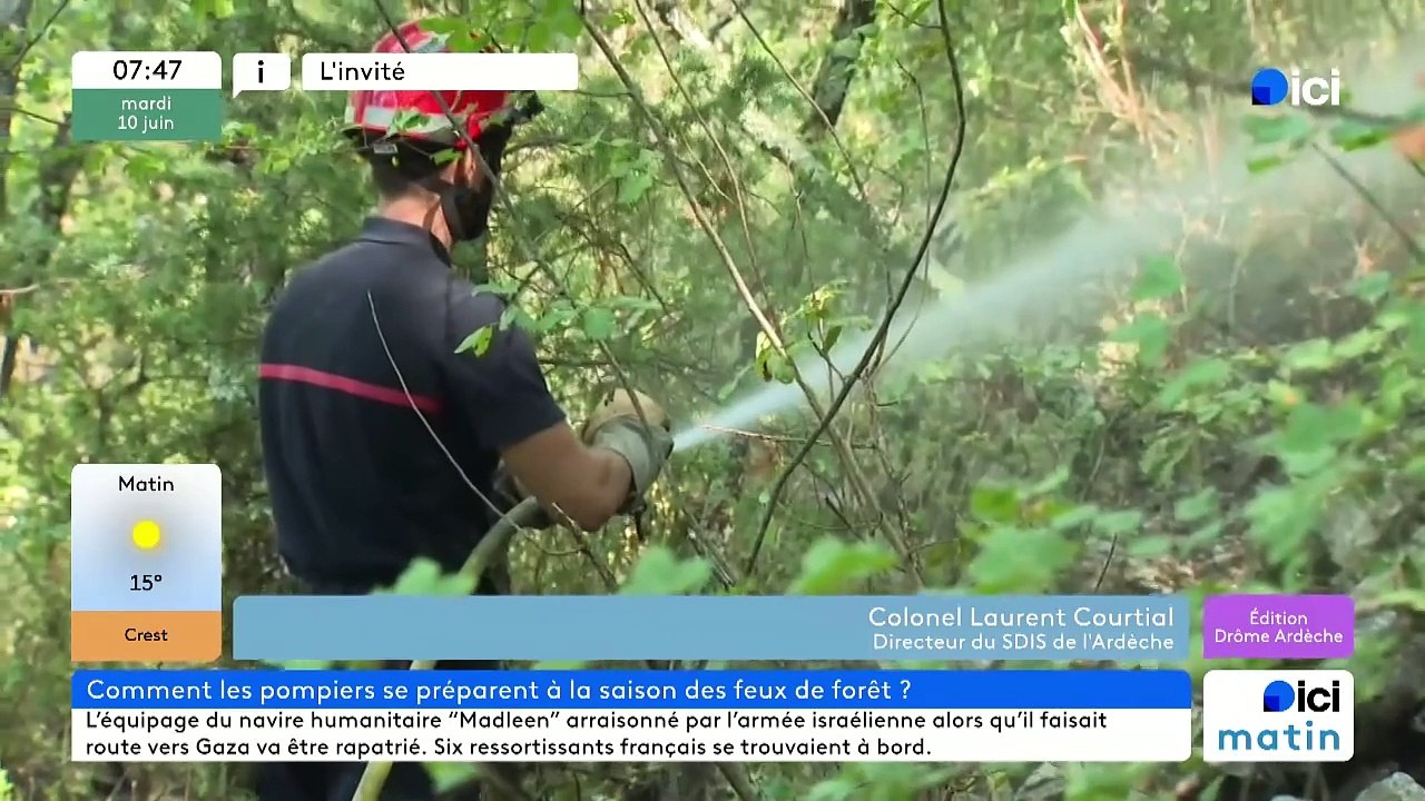 Le colonel Laurent Courtial, directeur adjoint du SDIS de l'Ardèche (Service départemental d'incendie et de secours)