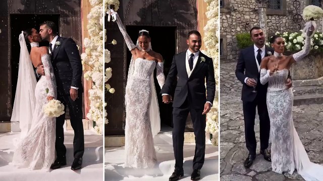 Pizzo e trasparenze: Federica Calemme sposa con un abito elegante e sensuale