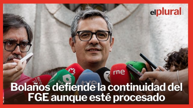 Bolaños defiende la continuidad del FGE aunque esté procesado