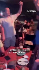 Luis Enrique fait la fête avec des vacanciers français