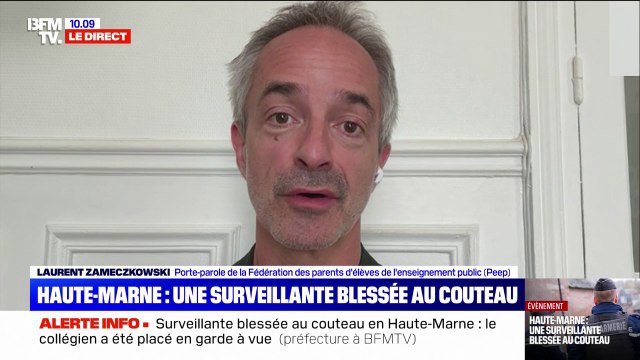 Surveillante blessée au couteau en Haute-Marne: Un enfant si jeune qui commet ce genre d'acte c'est terrible , estime le porte-parole de la fédération des parents d'élèves de l'enseignement public