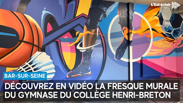 Découvrez en vidéo la fresque murale du gymnase du collège Henri-Breton de Bar-sur-Seine