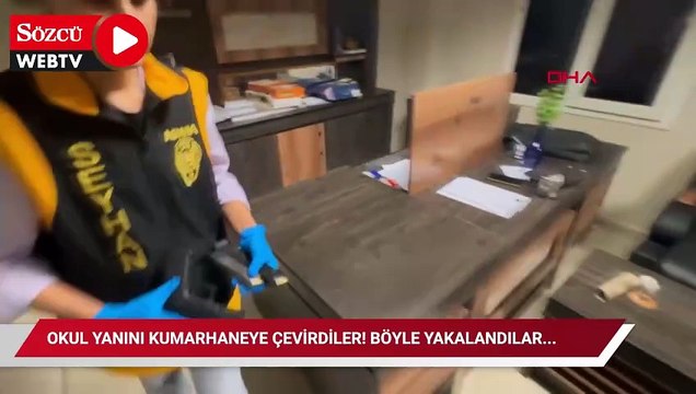 Okul yanını kumarhaneye çevirdiler! Böyle yakalandılar...