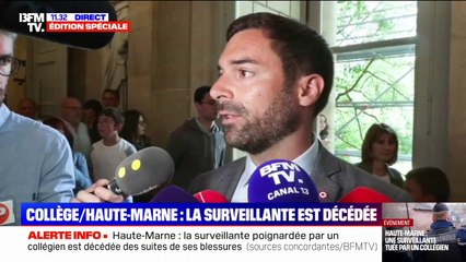 "L'horreur, l'indignation, la colère": Julien Odoul (RN) réagit à la mort d'une surveillante agressée au couteau par un collégien