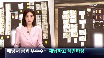 배낭서 금괴 우수수…체납하고 적반하장