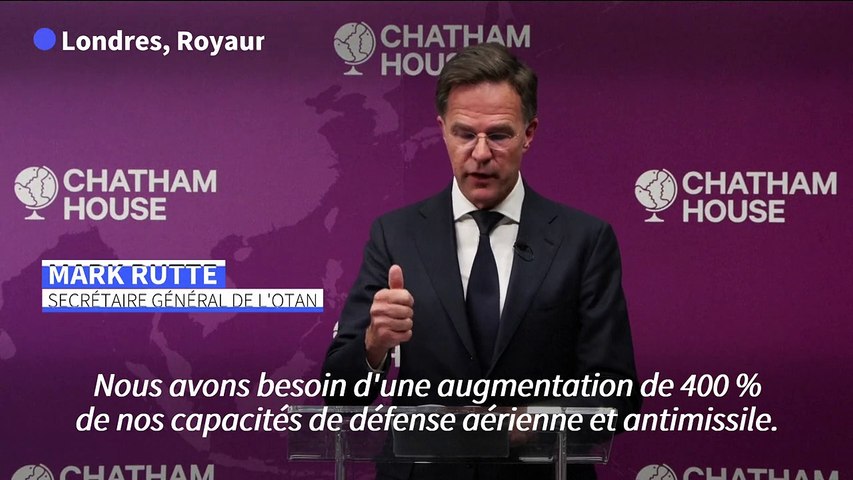 Le chef de l'Otan appelle à augmenter de 400% ses capacités de défense aérienne et antimissile