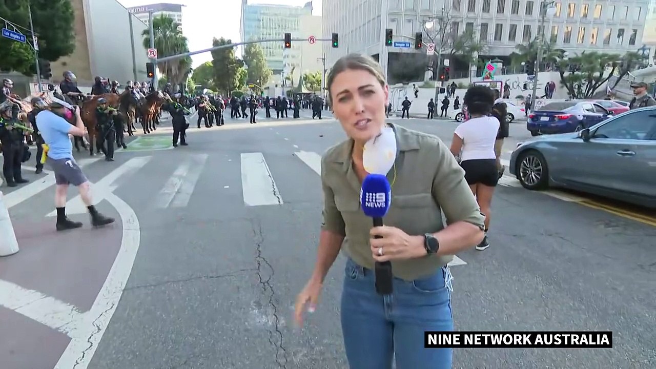 Australian journalist shot by rubber bullet during LA protests