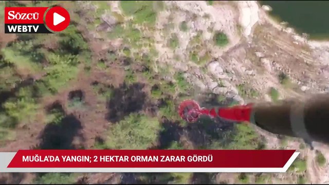 Muğla'da yangın; 2 hektar orman zarar gördü