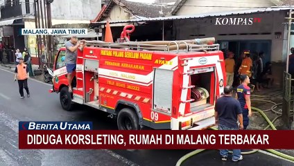 Sebuah Rumah di Malang Terbakar, Diduga Akibat Korsleting Listik