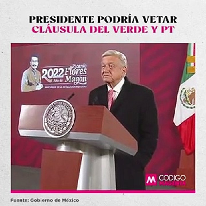 Presidente podría vetar cláusula del Verde y PT