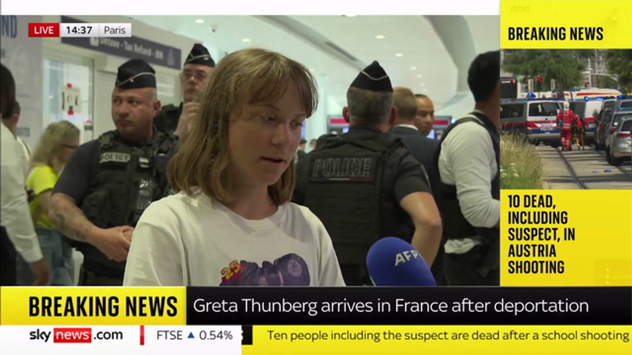 Greta Thunberg speaks after deportation from Israel