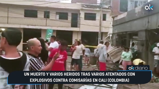 Un muerto y varios heridos tras varios atentados con explosivos contra comisarías en Cali (Colombia)