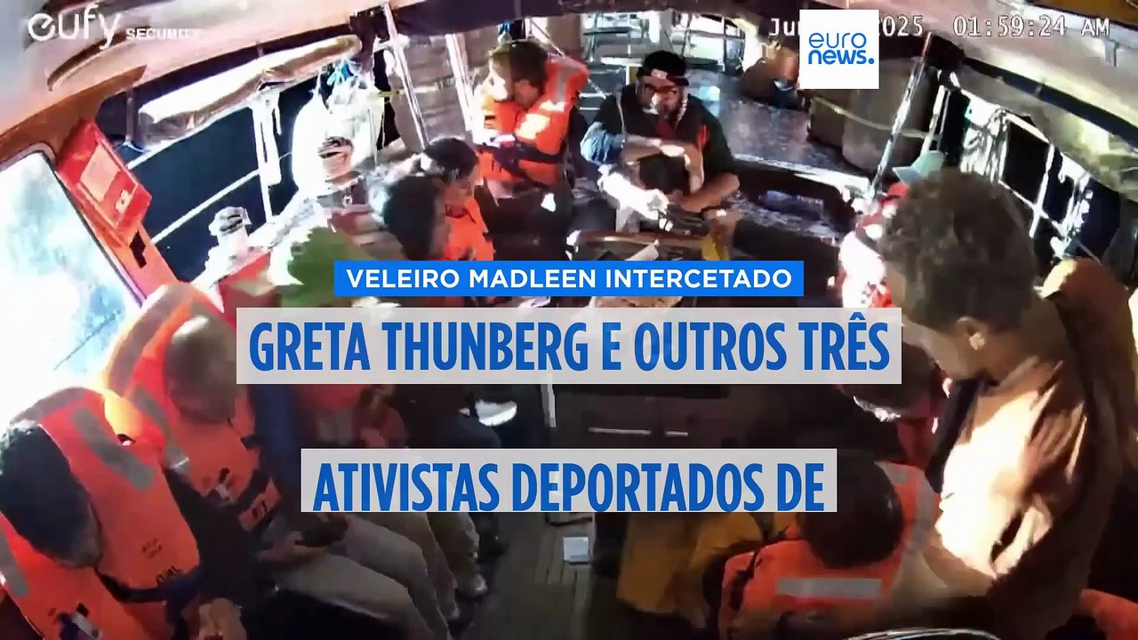 Greta Thunberg e outros três ativistas do veleiro Madleen deportados de Israel