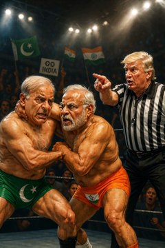 PAKISTANI PM SHABAZ SHAREEF VS INDIAN PM MODI AND DONALD TRUMP IS THE REFREE #IND VS PAK#DONALD TRUMP #VIRAL#2025#WAR
