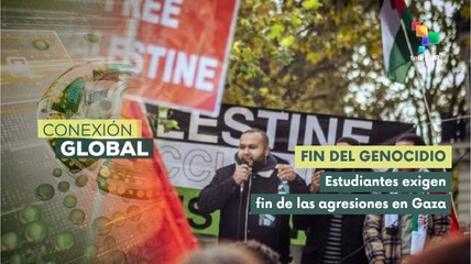 Movimiento estudiantil de Barcelona realizó acampada en apoyo a Palestina