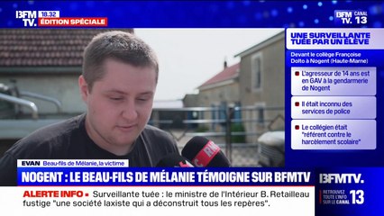 "Une belle-mère et une mère aimante": le beau-fils de Mélanie, poignardée mortellement par un collégien, réagit sur BFMTV