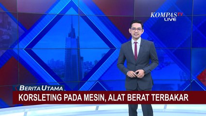 Alat Berat Terbakar Saat Angkut Kontainer di Pelabuhan Boom Baru Palembang, Api Muncul dari Mesin