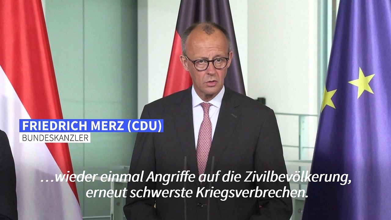 Merz wirft Russland 'schwerste Kriegsverbrechen' vor