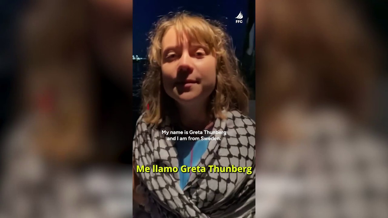 Greta Thunberg: "Si ven este vídeo, hemos sido interceptados y secuestrados en aguas internacionales por las fuerzas de ocupación israelíes"