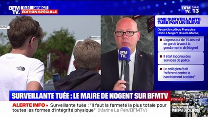 Surveillante tuée: le maire de Nogent parle d'un collégien "au profil tout à fait normal"