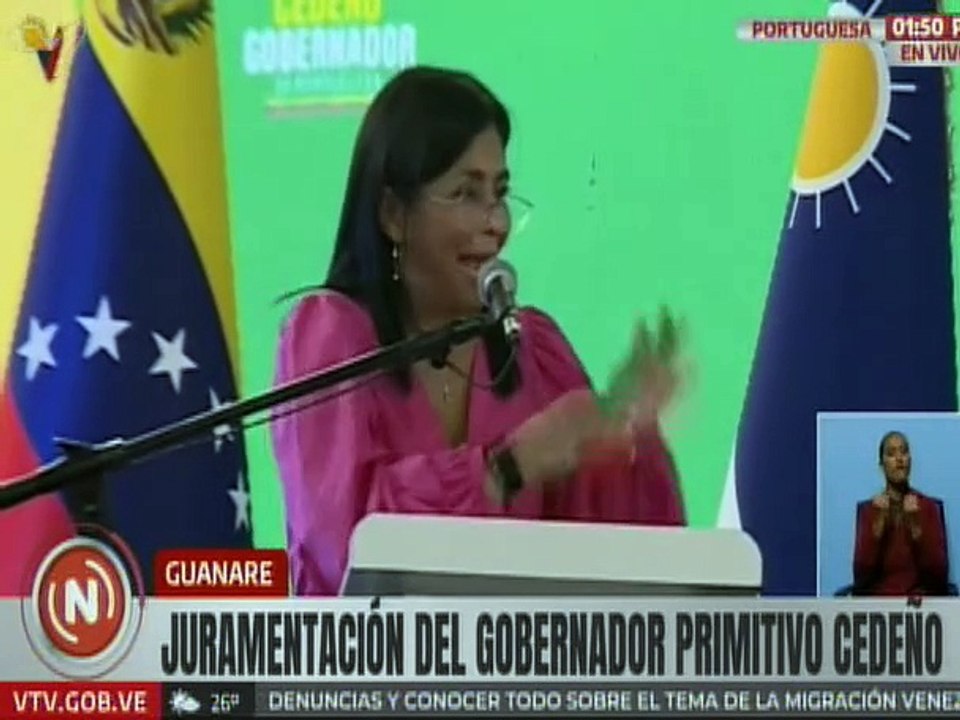 Vpdta. Delcy Rodríguez: Portuguesa es estado líder cerealero del país ¡Que orgullo!