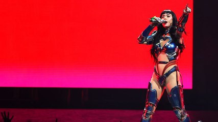 Katy Perry reacts as fan storms stage during concert: 'What the hell is going on?!'