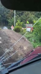Car Hits by Falling Rock