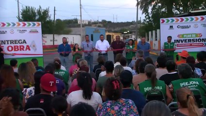 Entregan pavimentación de la calle 16 de Septiembre en la colonia 21 de Marzo