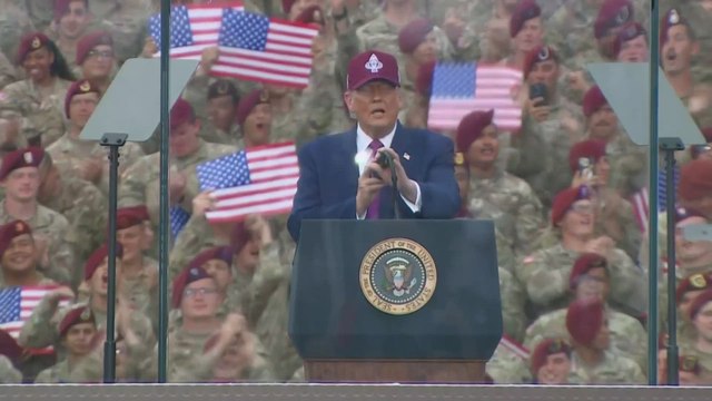 Military Crowd Erupts as Trump Highlights Fort Bragg Name Restoration