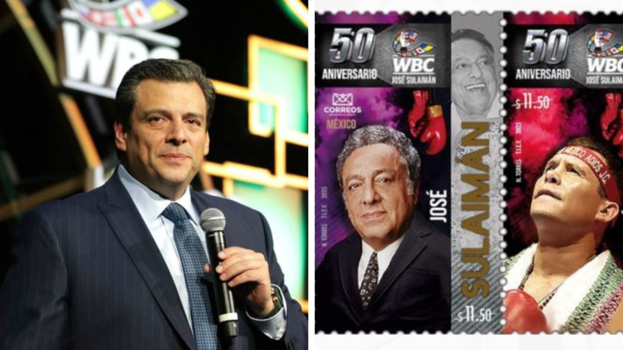 Mauricio Sulaimán presenta colección de estampillas postales de campeones de boxeo en México