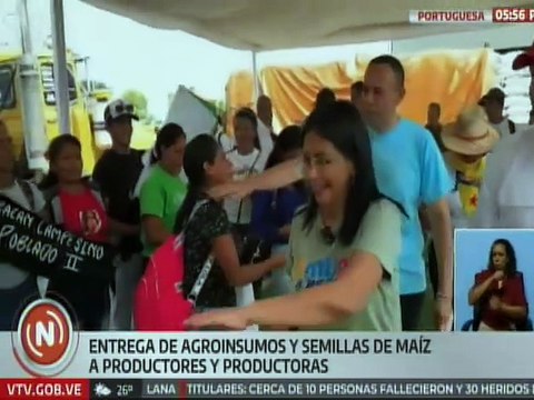 Vicepresidenta Rodríguez entregó agroinsumos y semillas a productores agrícolas de Portuguesa