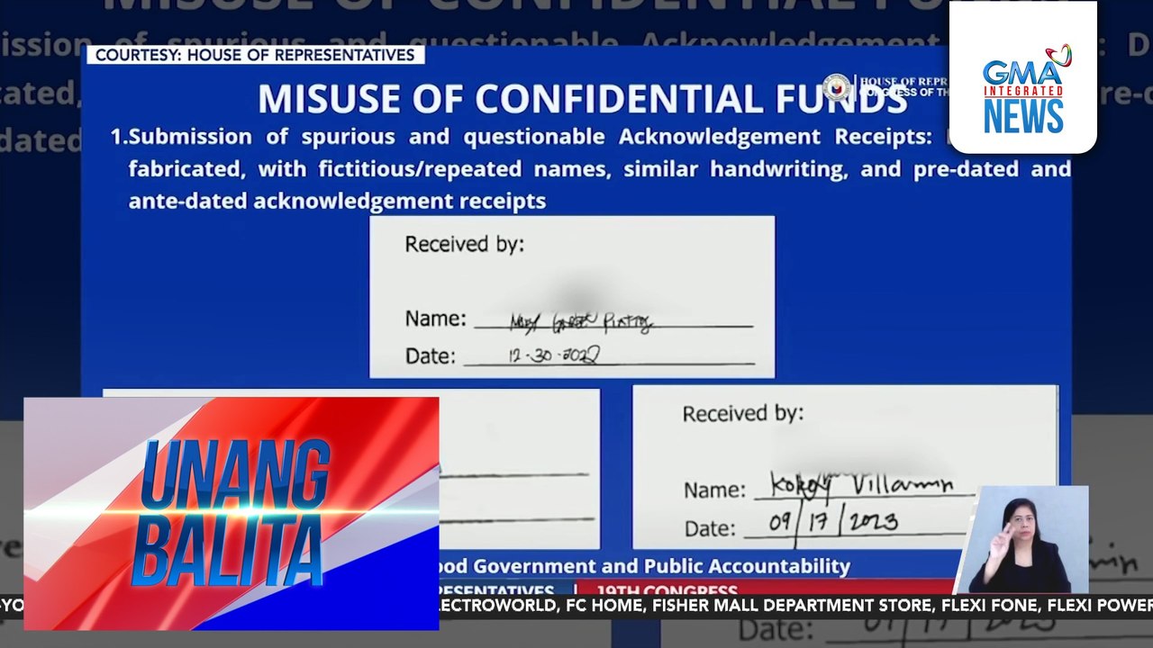 Rekomendasyon na sampahan ng reklamo si VP Duterte kaugnay sa mali umanong paggamit ng confidential funds ng OVP at DepEd, pinagtibay ng Kamara | Unang Balita
