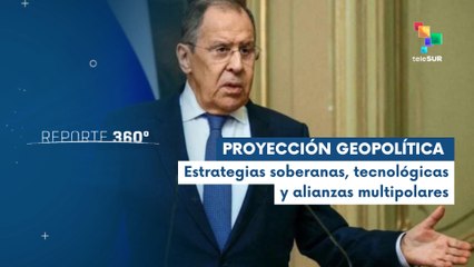 El Ministro Serguéi Lavrov brinda declaraciones durante el foro del futuro 2050