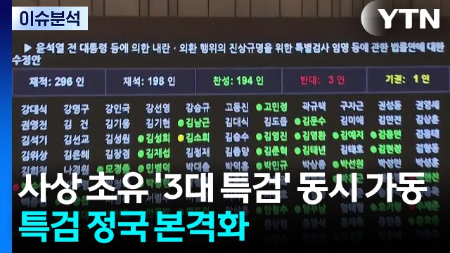 [뉴스UP] 사상 초유의 '3대 특검법' 공포...특검 정국 본격화 / YTN