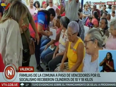 Carabobo | Familias de la comuna A Paso de Vencedores fueron beneficiadas con cilindros de gas