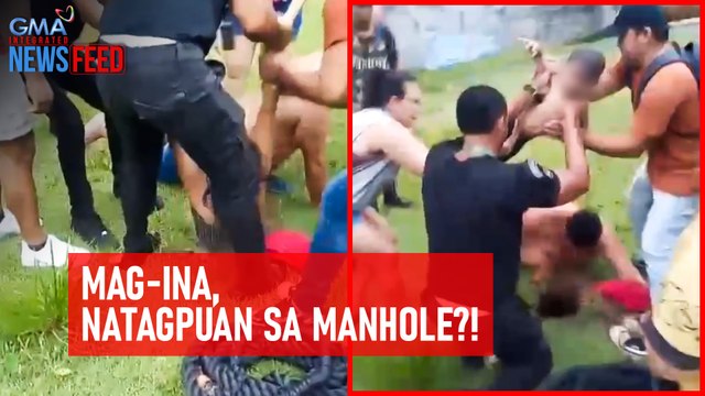 Mag-ina, natagpuan sa manhole?! | GMA Integrated Newsfeed
