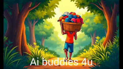 Naughty monkeys and cap seller