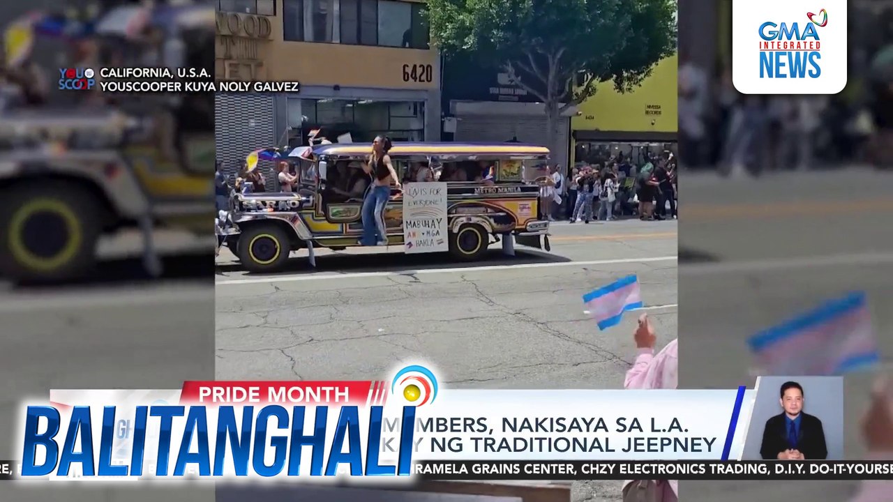 Pinoy LGBTQIA+ members, nakisaya sa L.A. Pride Parade sakay ng traditional jeepney | Balitanghali