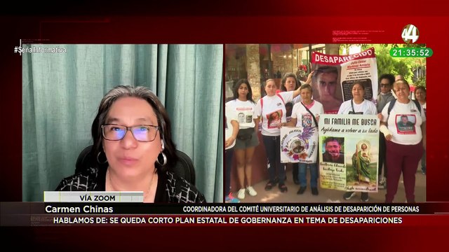 Carmen Chinas habla el Plan Estatal de Gobernanza y Desarrollo de Jalisco en tema de desapariciones