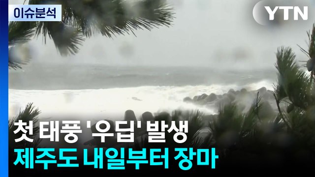 첫 태풍 '우딥' 발생...제주도 내일부터 장마, 주말 호우 / YTN