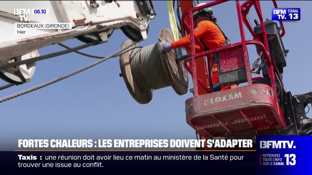 Pauses fréquentes, climatisation, eau fraîche... Face aux fortes chaleurs, les entreprises s'adaptent