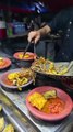 Chicken intestine sambal, street food in Indonesia