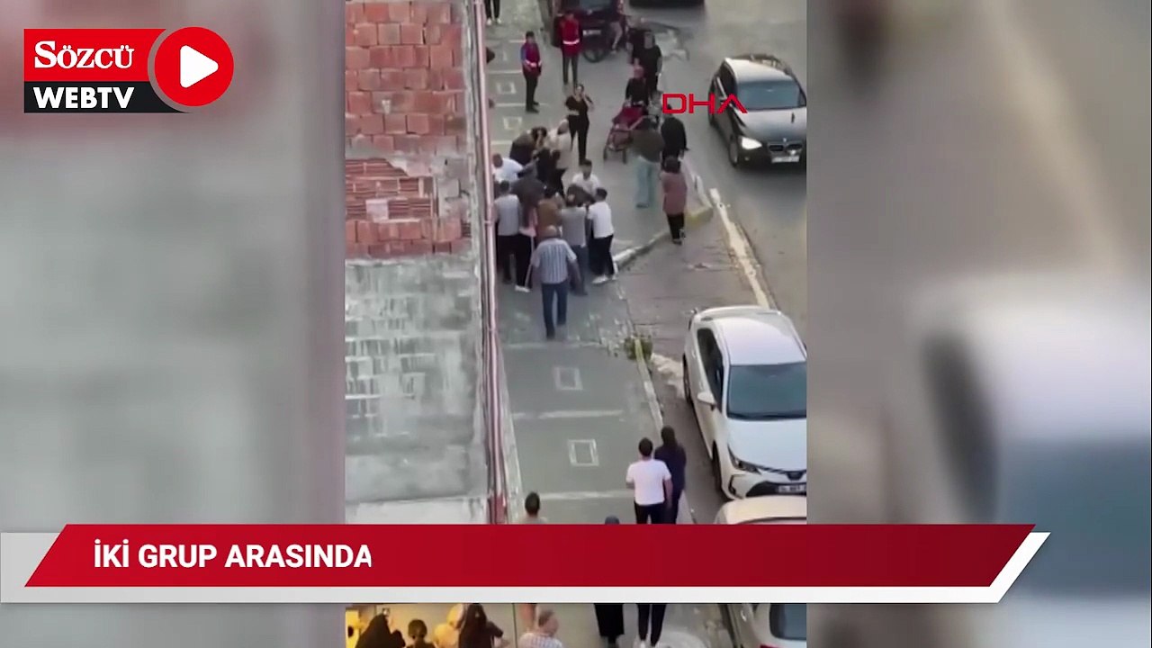 Avcılar'da iki grup arasında sokakta kavga kamerada