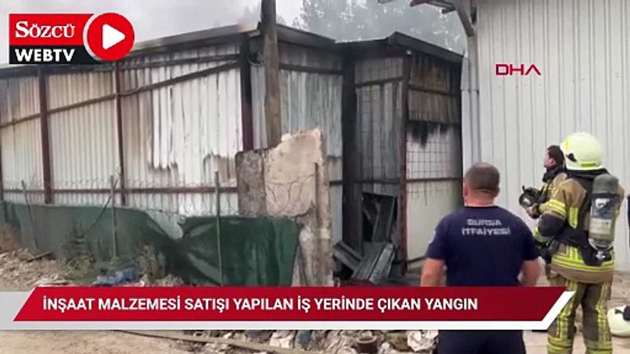 İnşaat malzemesi satışı yapılan iş yerinde çıkan yangın söndürüldü