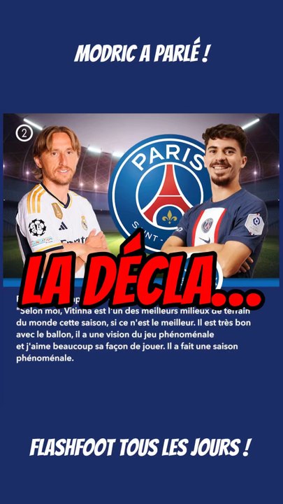 🚨 C’est fou ! Luka Modric donne son avis sur Vitinha et c’est du lourd !