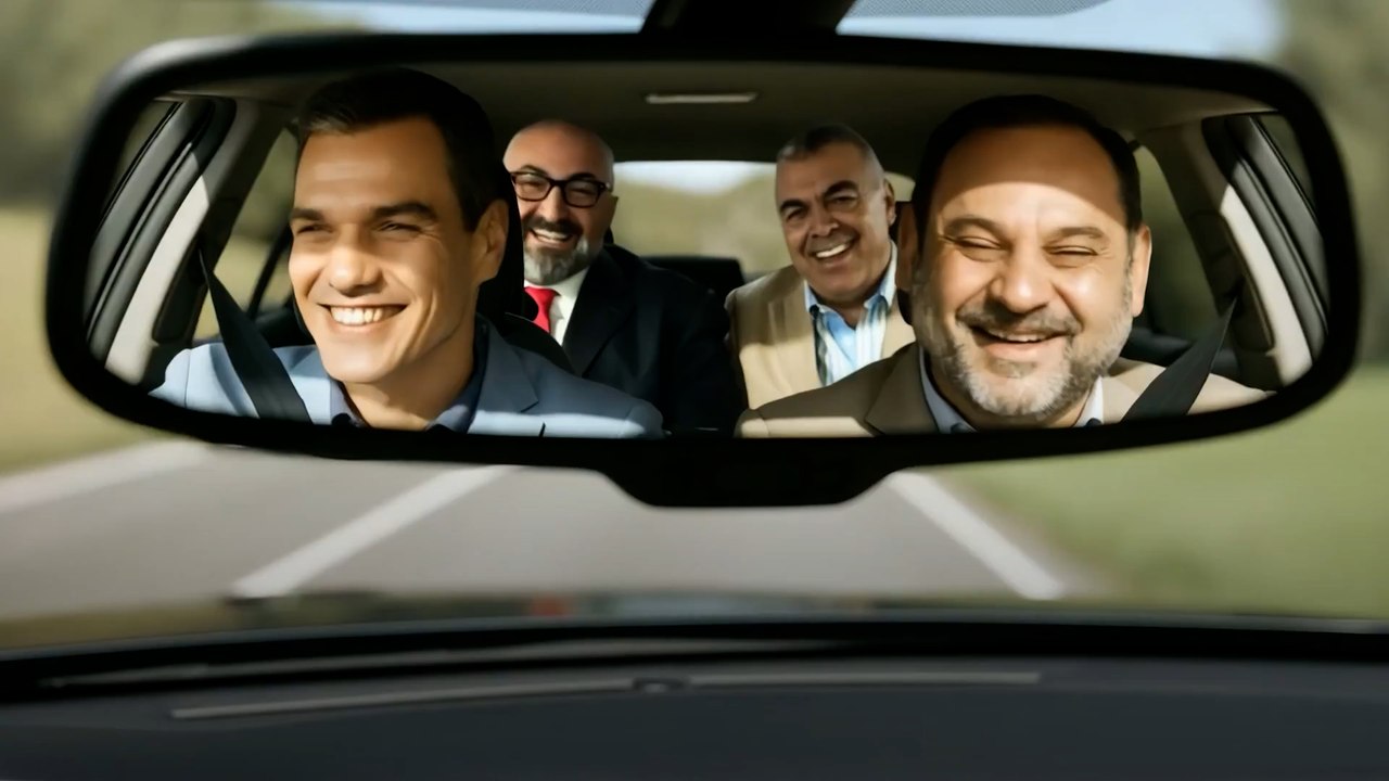 El PP presenta La Banda del Peugeot, protagonizada por Sánchez, Ábalos, Koldo García y Santos Cerdán
